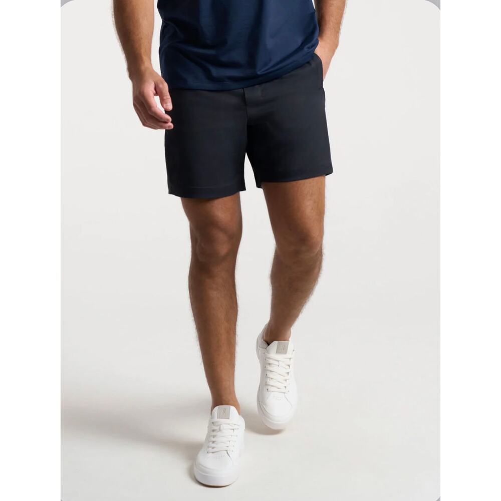 Birddogs Khaki Shorts Men XXL Black 7" Lined Athletic Casual Golf Travel Comfort
